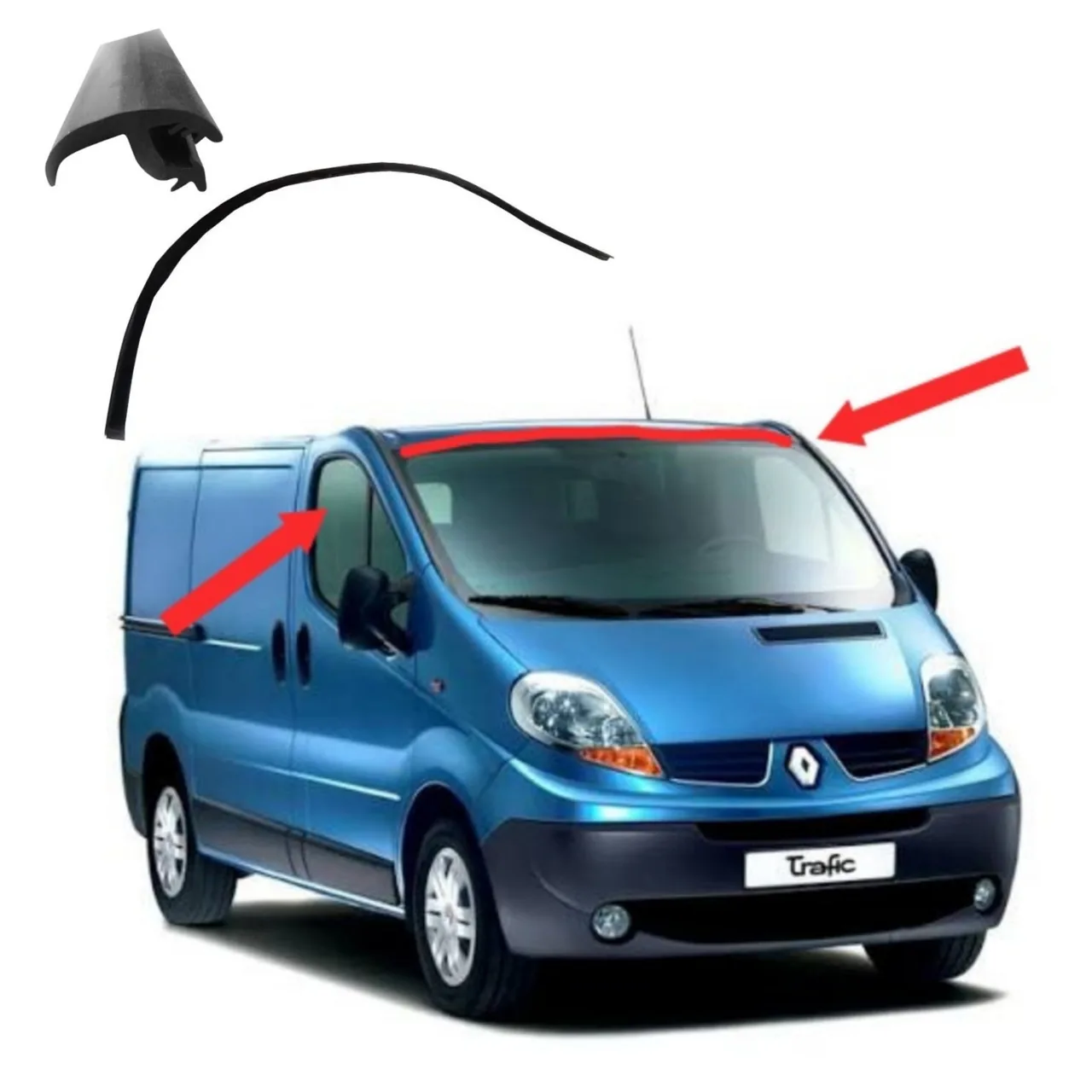 Молдинг лобового стекла Renault Trafik / Opel Vivaro (2001-2014) новый