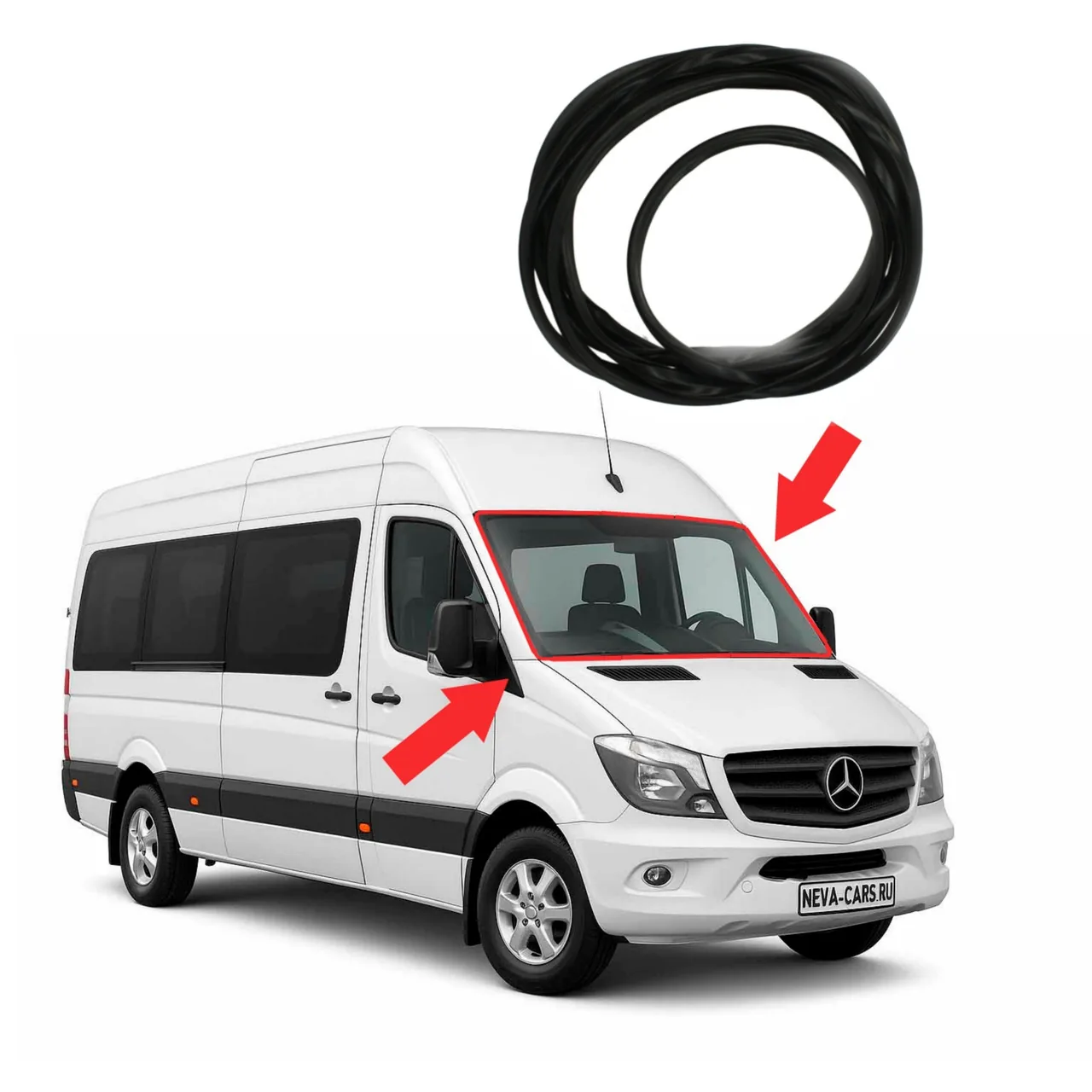 Молдинг лобового стекла MB Sprinter W907-907 / VW Crafter (2006-2018+) новый