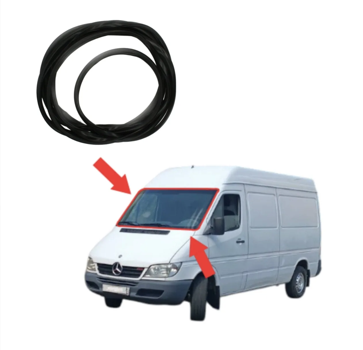 Молдинг лобового стекла MB Sprinter / VW Lt (1995-2006) новый