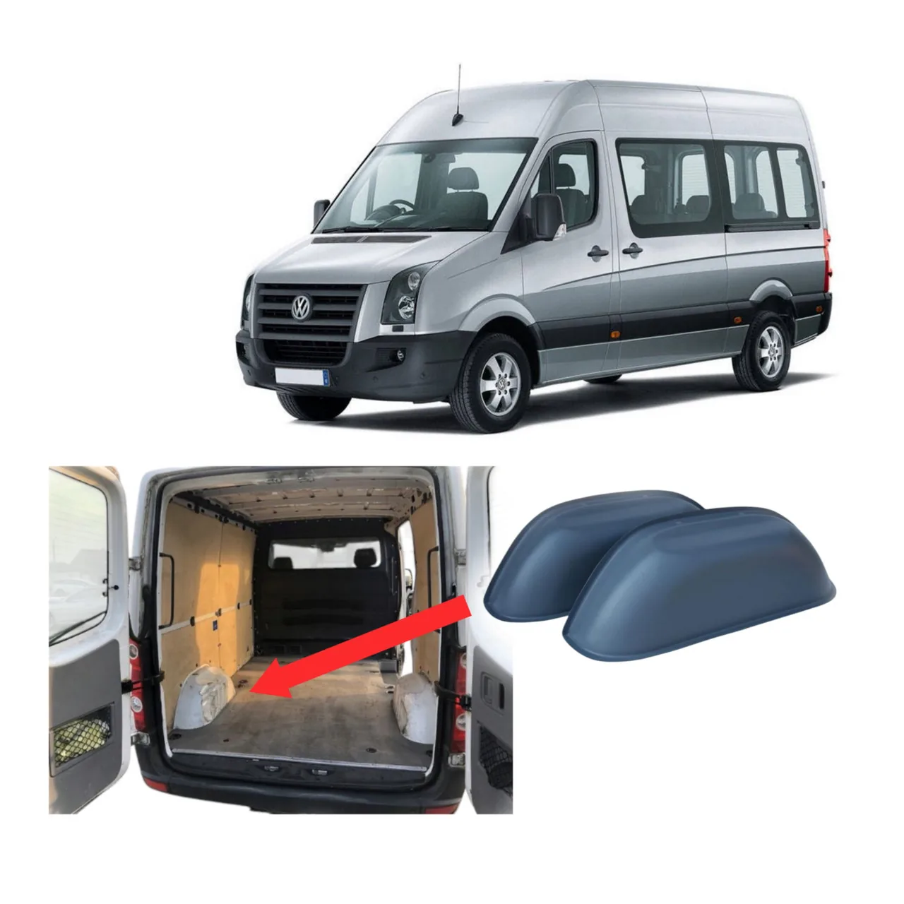Накладки на колісні арки WV Crafter (2006-2018) скловолокно