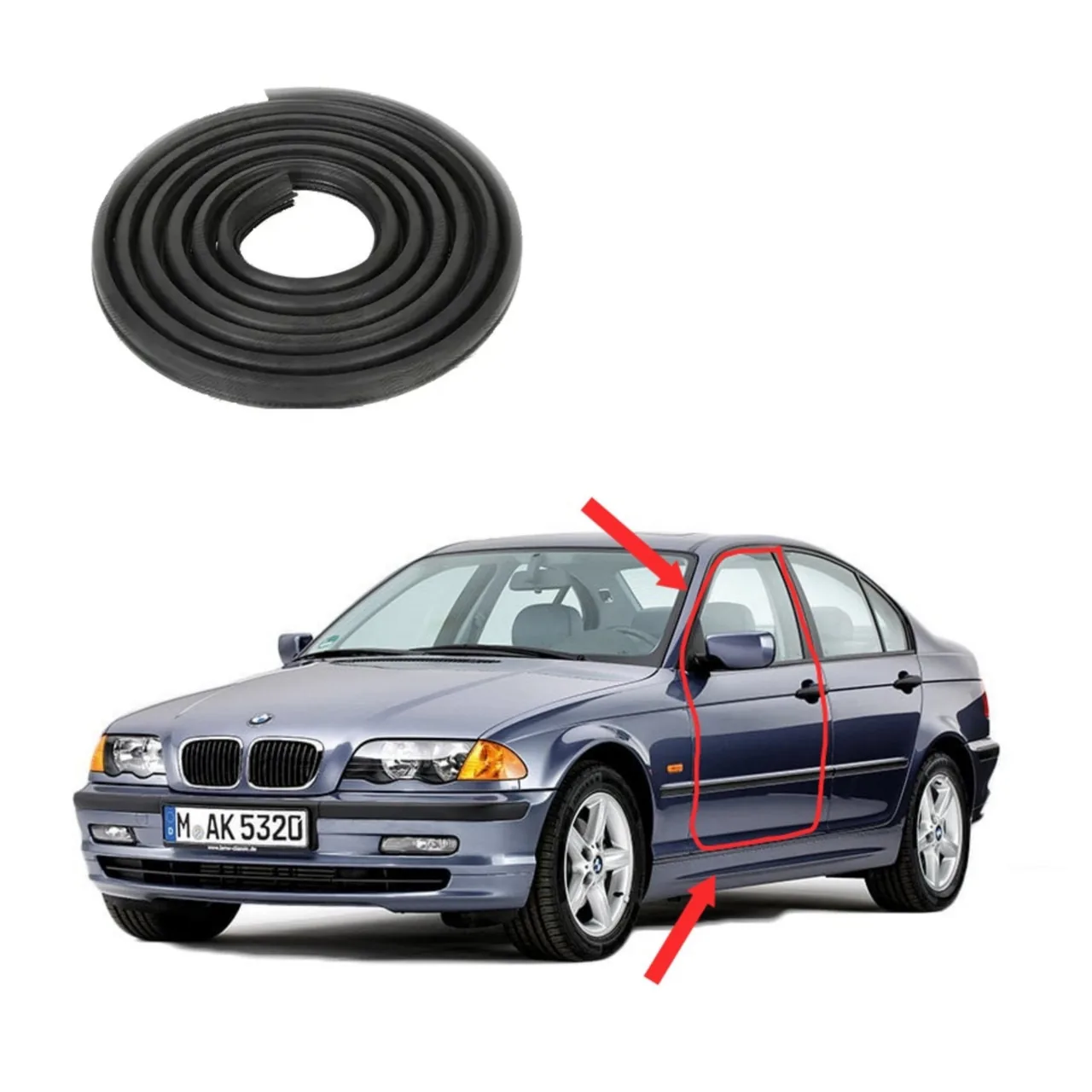 Уплотнитель проёма передней двери BMW 3 (1997-2007)