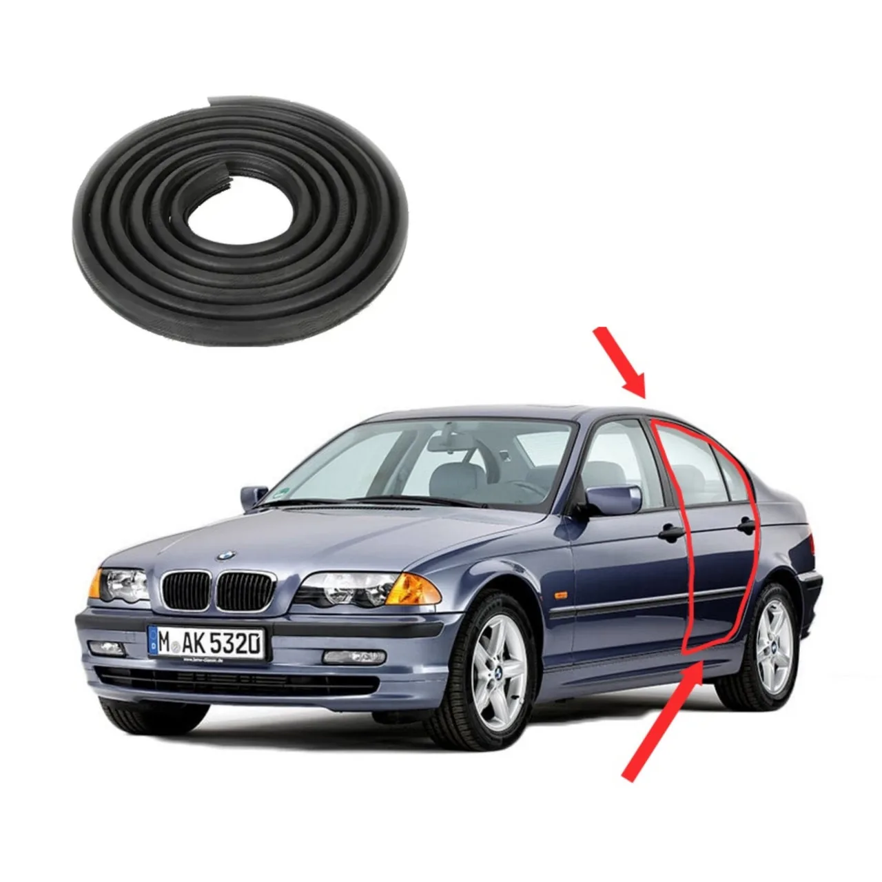 Ущільнювач пройому бокової дверки BMW 3 (1997-2007)