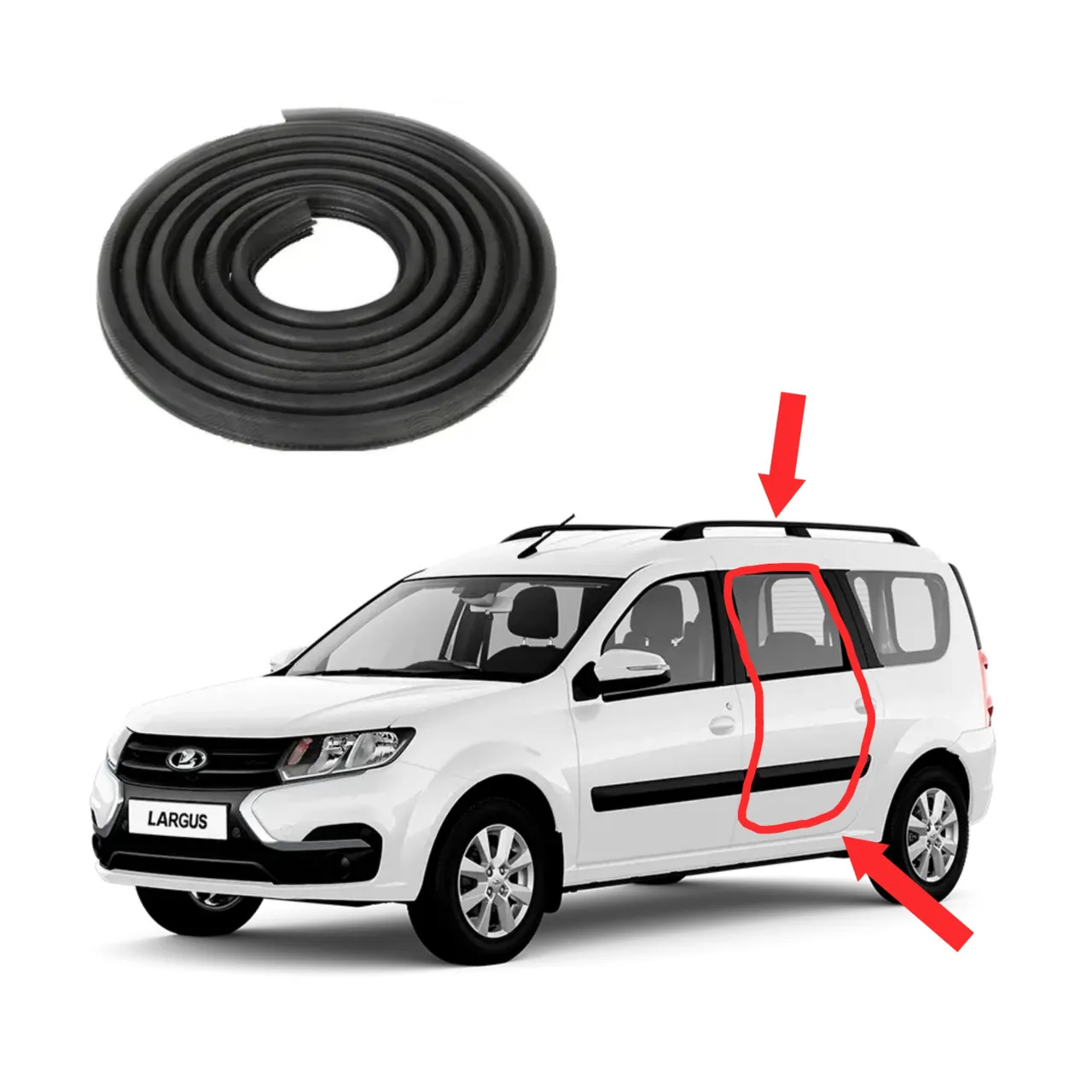 Уплотнитель проёма боковой двери Lada Largus (2012-2026)