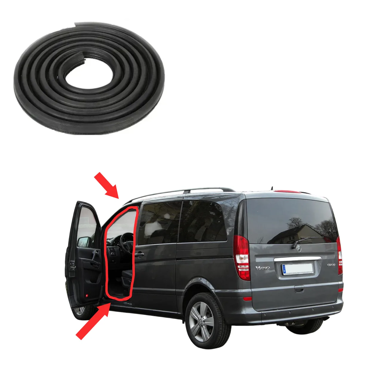 Ущільнювач пройому передньої двері Mercedes Benz Vito W639 (2003-2014) новий