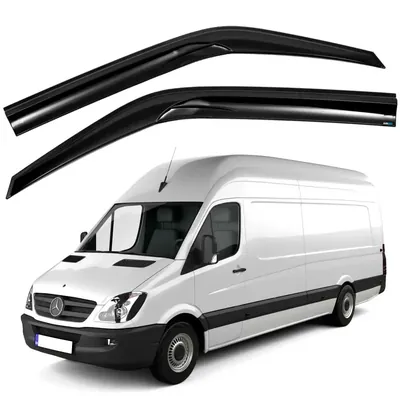 Дефлектори вікон вітровики Mercedes Sprinter W906 / WV Crafter (2006-2018) Дверцята Скотч 3M SunPlex