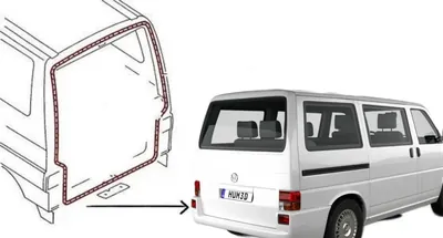 Ущільнювач задніх дверей WV T4 (1990-2003) (арт. T4003K)