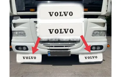 Бризковики передні Volvo білі 600×180 мм