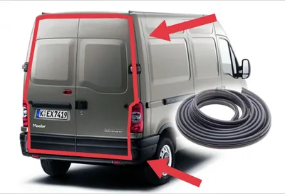 Ущільнювач задніх дверей Renault Master / Opel Movano (1997-2010) новий
