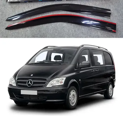 Дефлектори вікон вітровики Mercedes Vito 2003-2015 W639 Скотч SunPlex