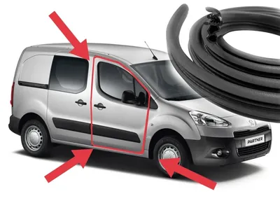 Ущільнювальна гумка передніх дверей Citroën Berlingo / Peugeot Partner (2008-2023)