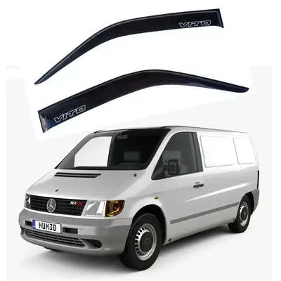 Дефлектори вікон вітровики Mercedes Vito 1996-2003 W638 Скотч SunPlex