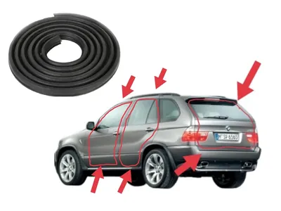 Комплект ущільнювачів дверей 5шт BMW X5 E53 (1999-2006)