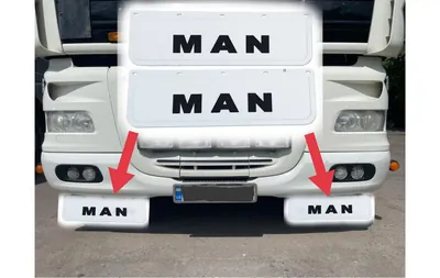 Бризковики MAN TGX TGA TGL TGS Передні 600×180 см (білі)